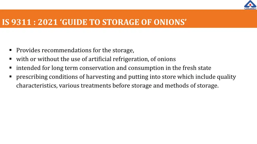 is 9311 2021 guide to storage of onions