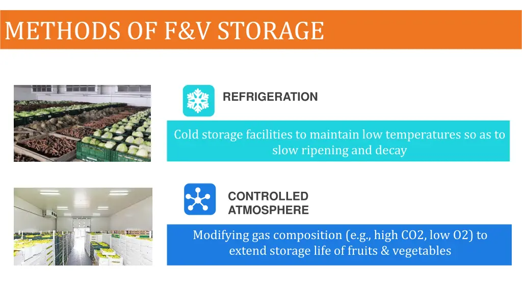 methods of f v storage