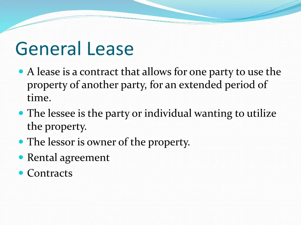 general lease