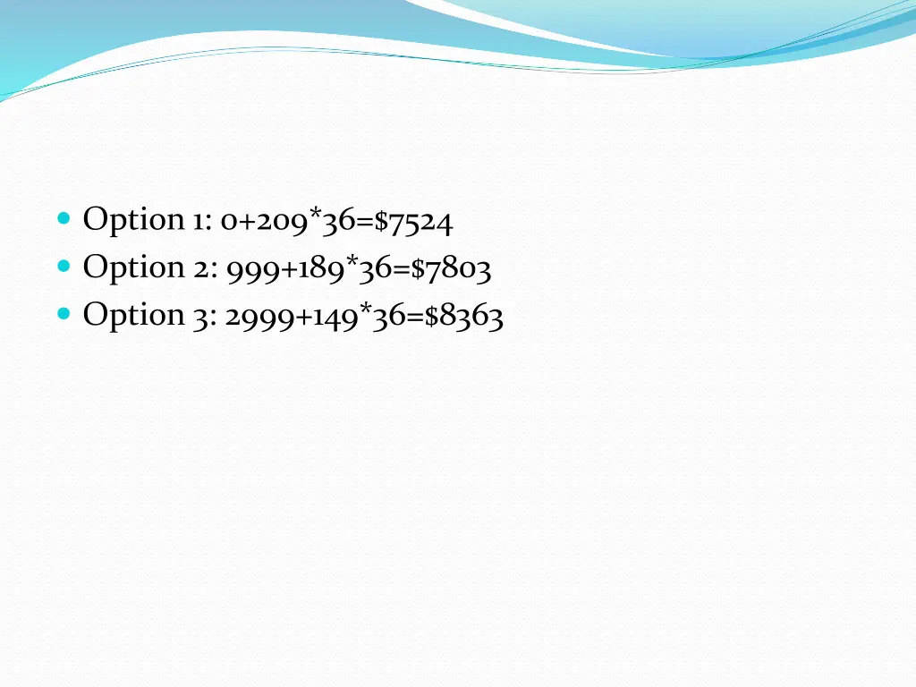option 1 0 209 36 7524 option 2 999 189 36 7803