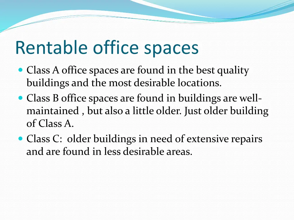 rentable office spaces