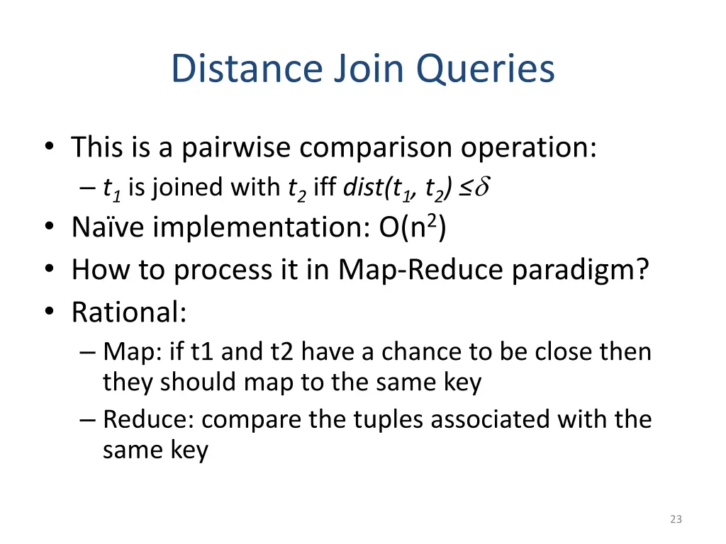 distance join queries