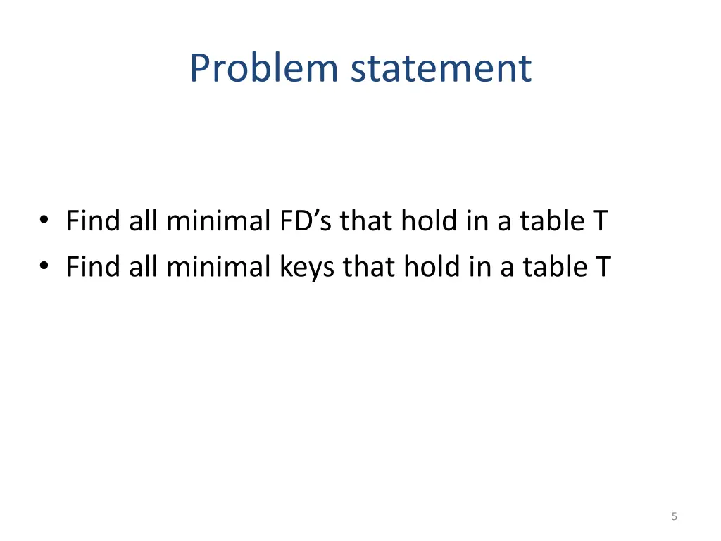 problem statement