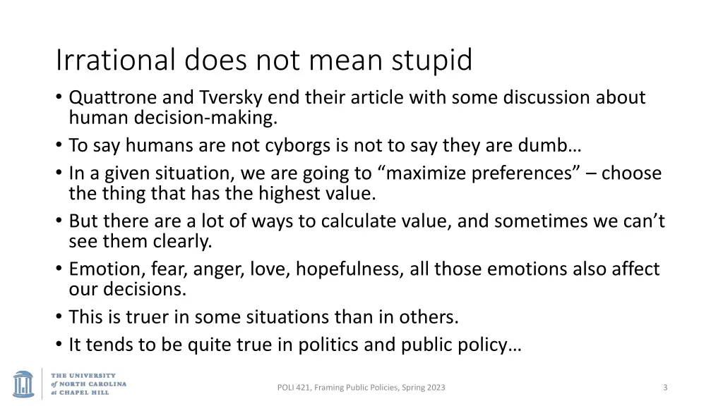 irrational does not mean stupid quattrone