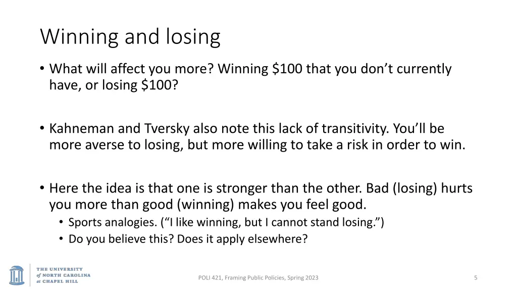 winning and losing