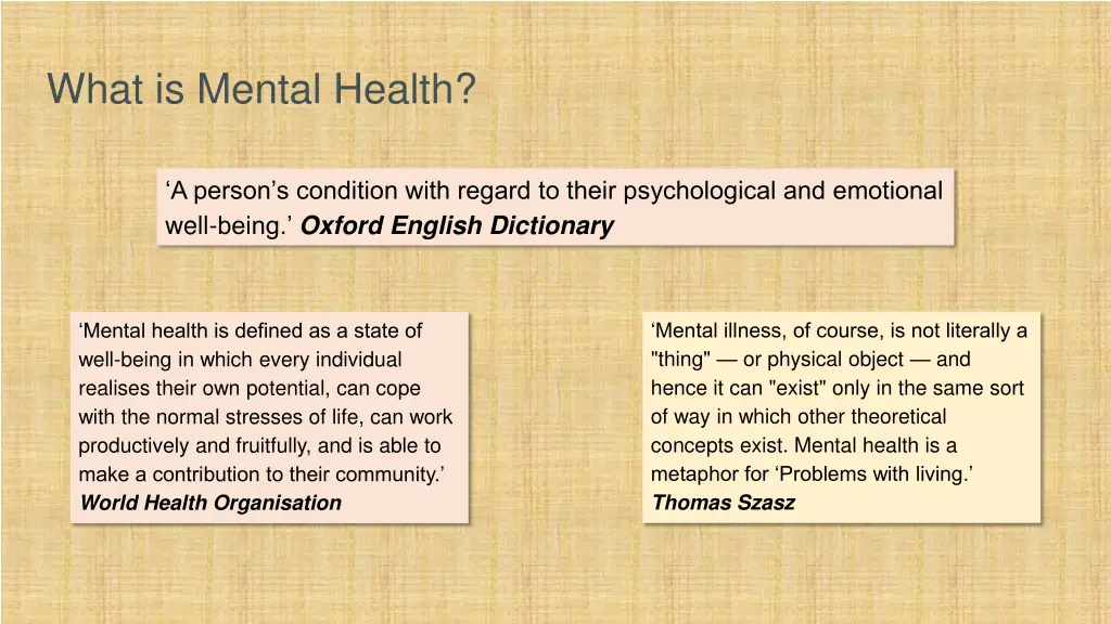 what is mental health