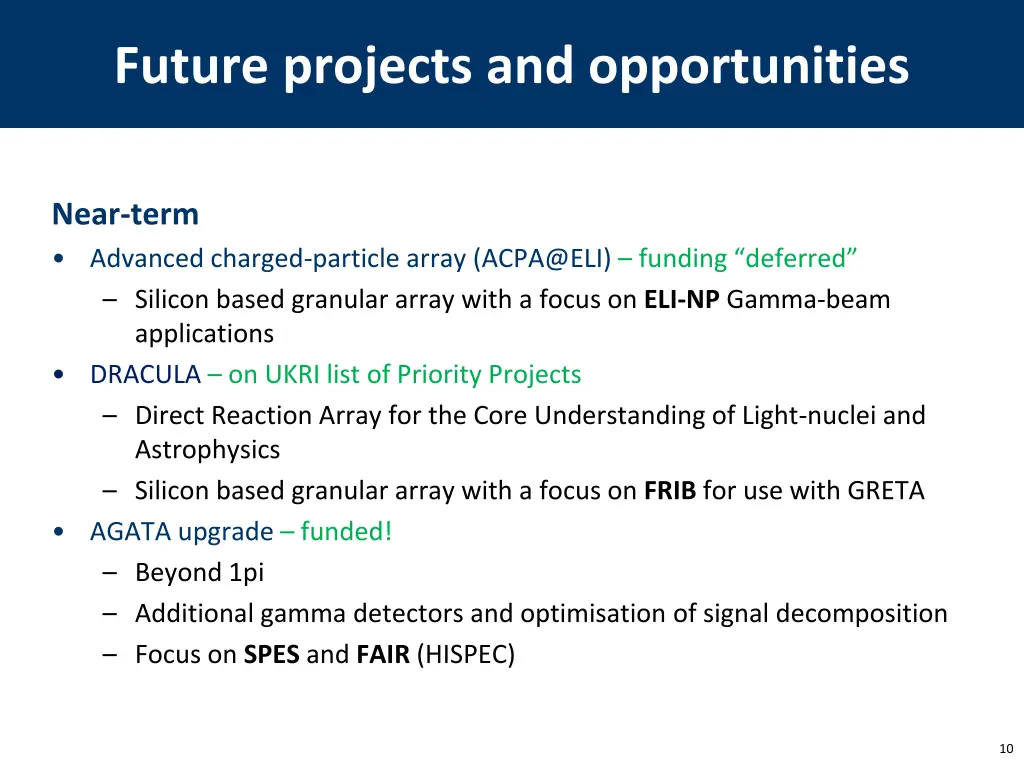 future projects and opportunities