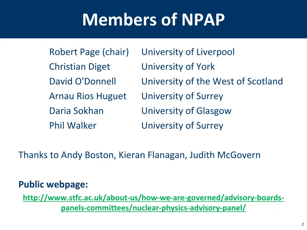 members of npap