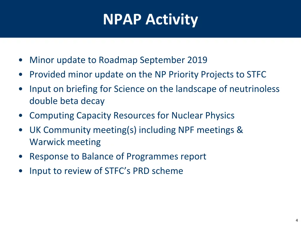 npap activity