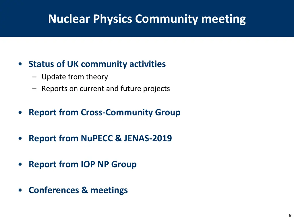 nuclear physics community meeting 1
