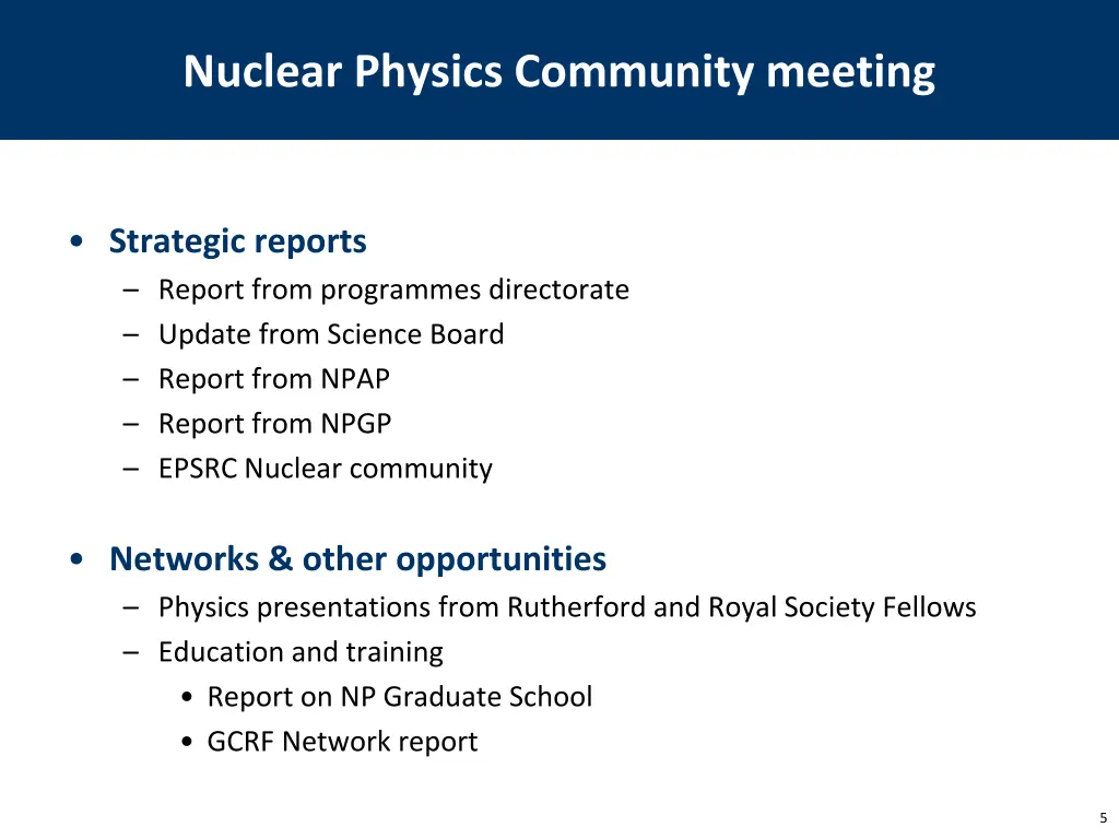 nuclear physics community meeting