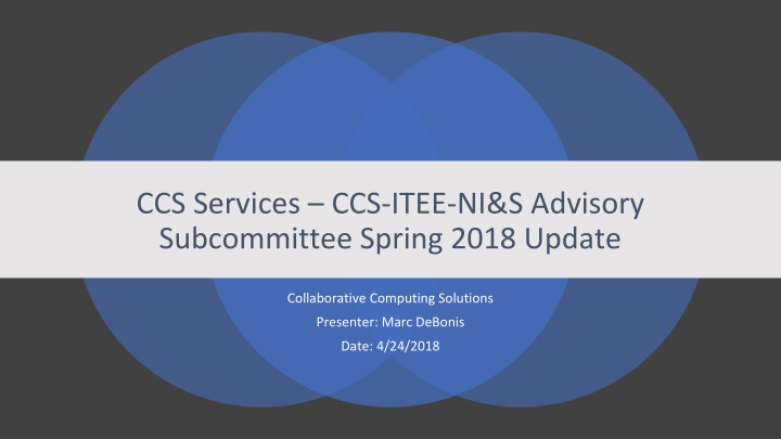 ccs services ccs itee ni s advisory subcommittee