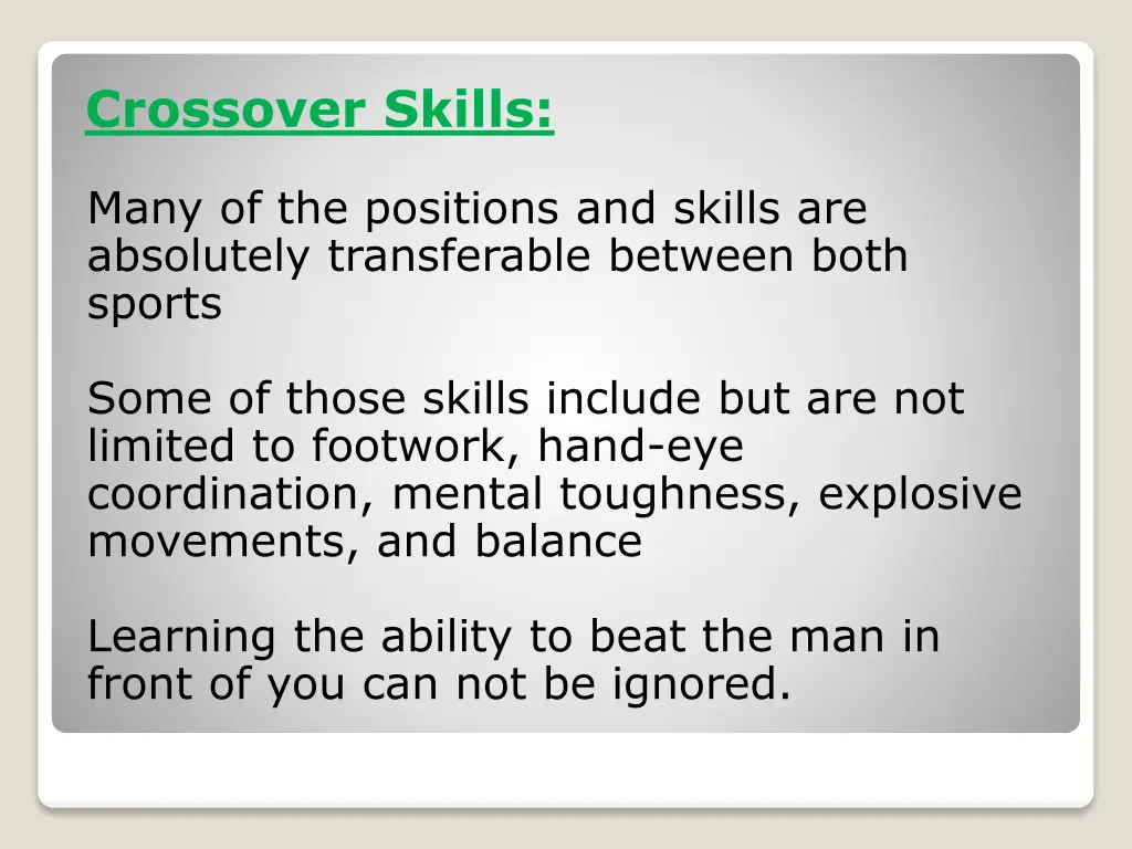 crossover skills