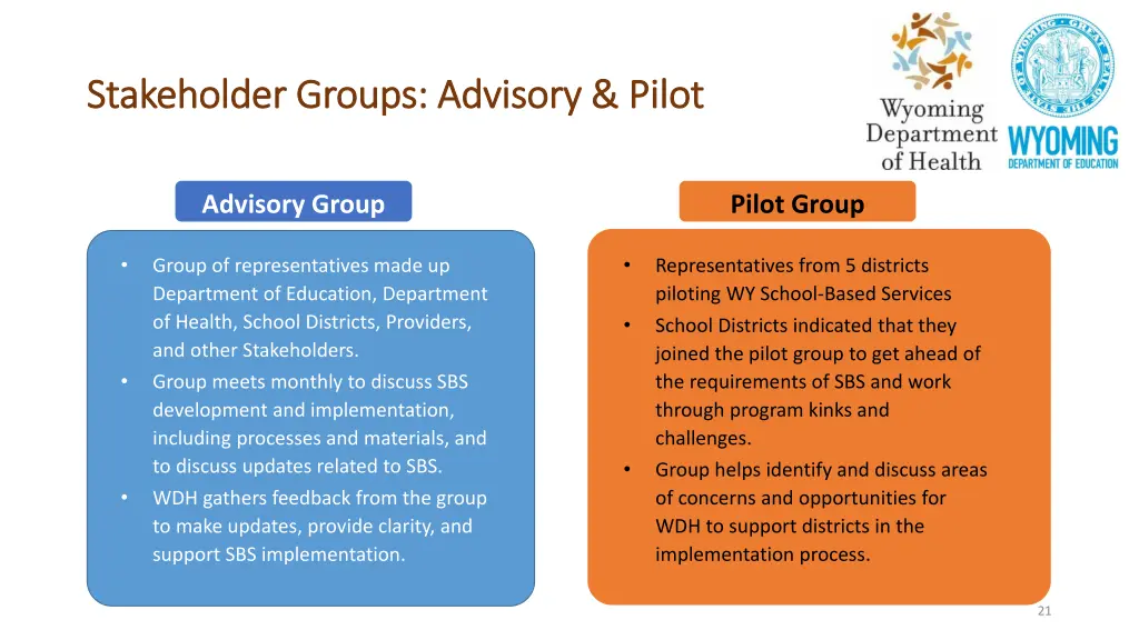 stakeholder groups advisory pilot stakeholder