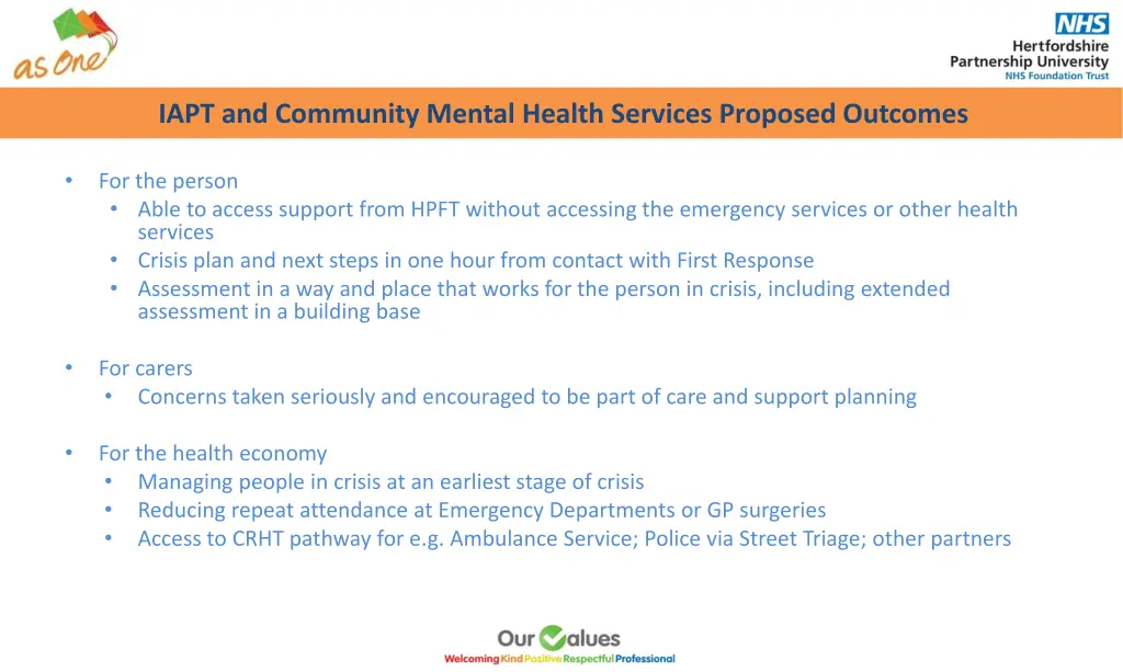 iapt and community mental health services