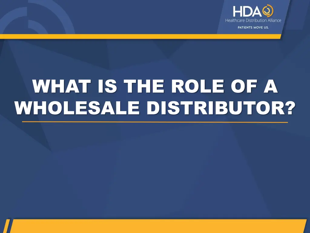 what is the role of a wholesale distributor