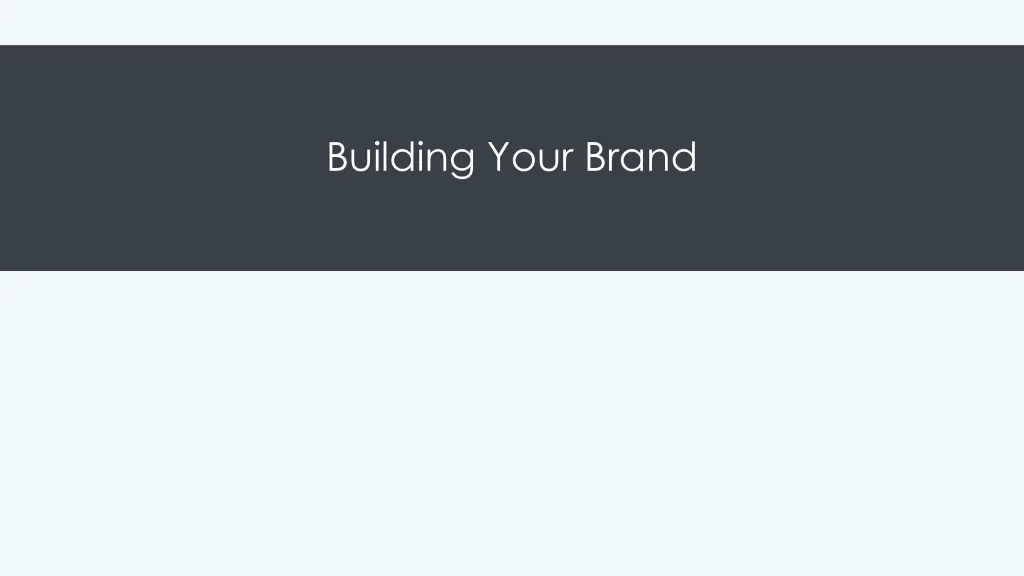 building your brand