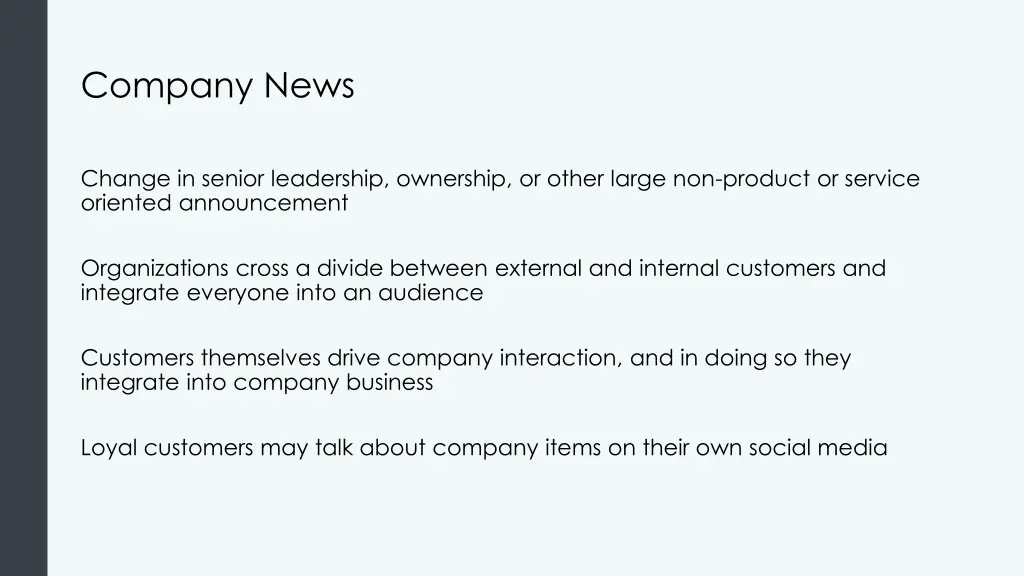 company news