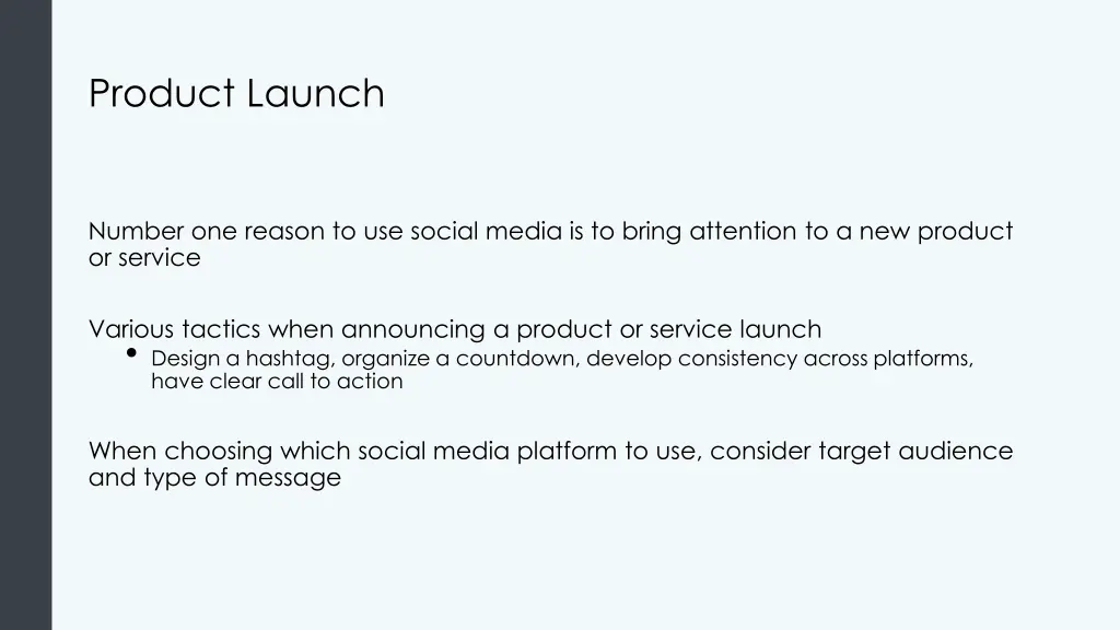 product launch