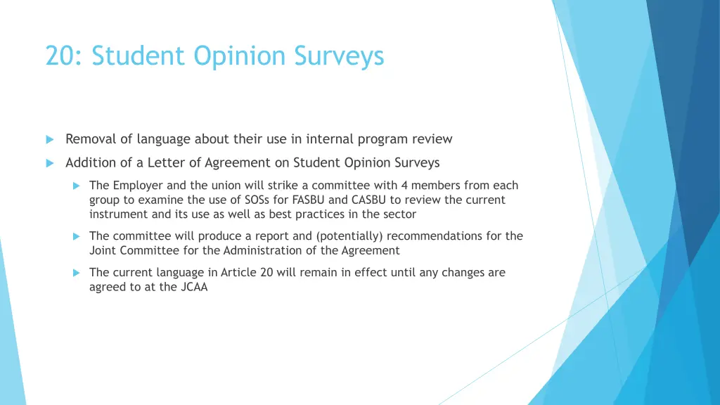 20 student opinion surveys