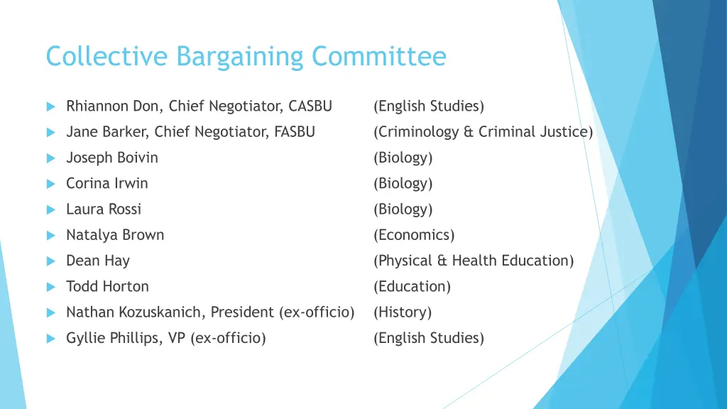 collective bargaining committee