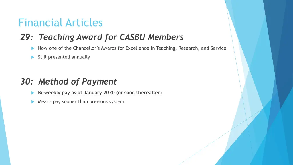 financial articles 29 teaching award for casbu