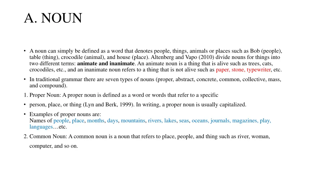 a noun