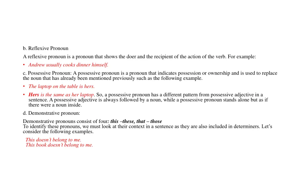 b reflexive pronoun a reflexive pronoun