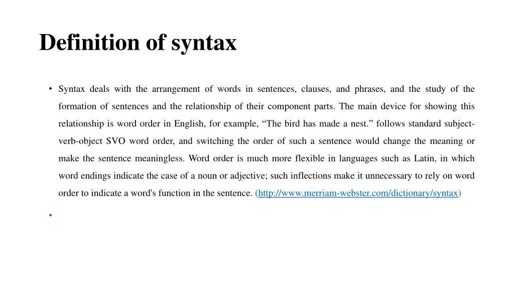 definition of syntax