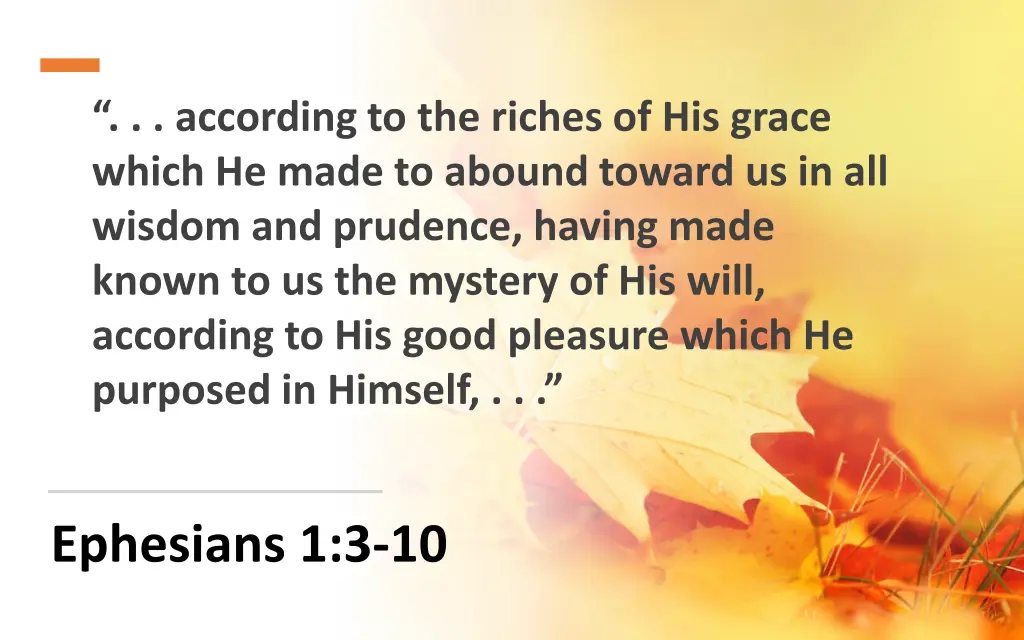 according to the riches of his grace which