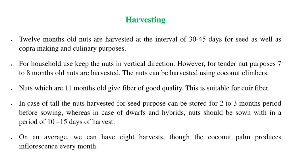 harvesting