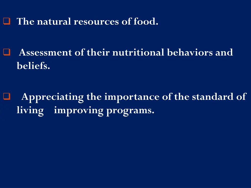 the natural resources of food
