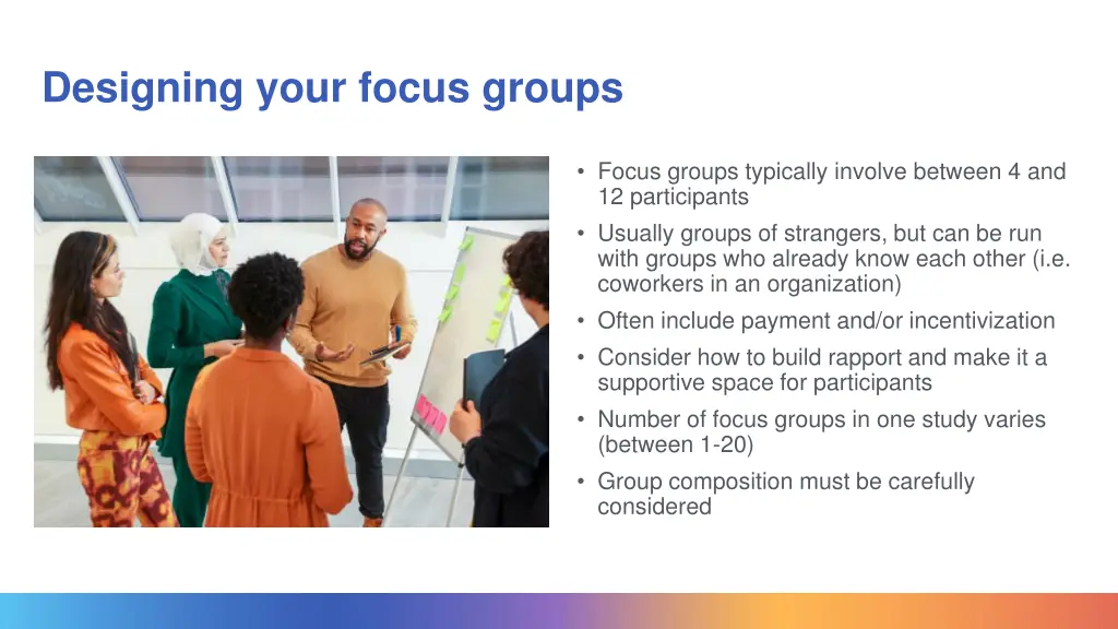designing your focus groups
