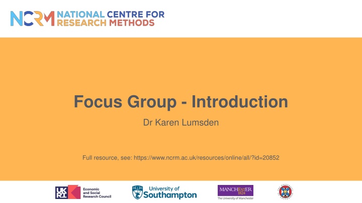 focus group introduction