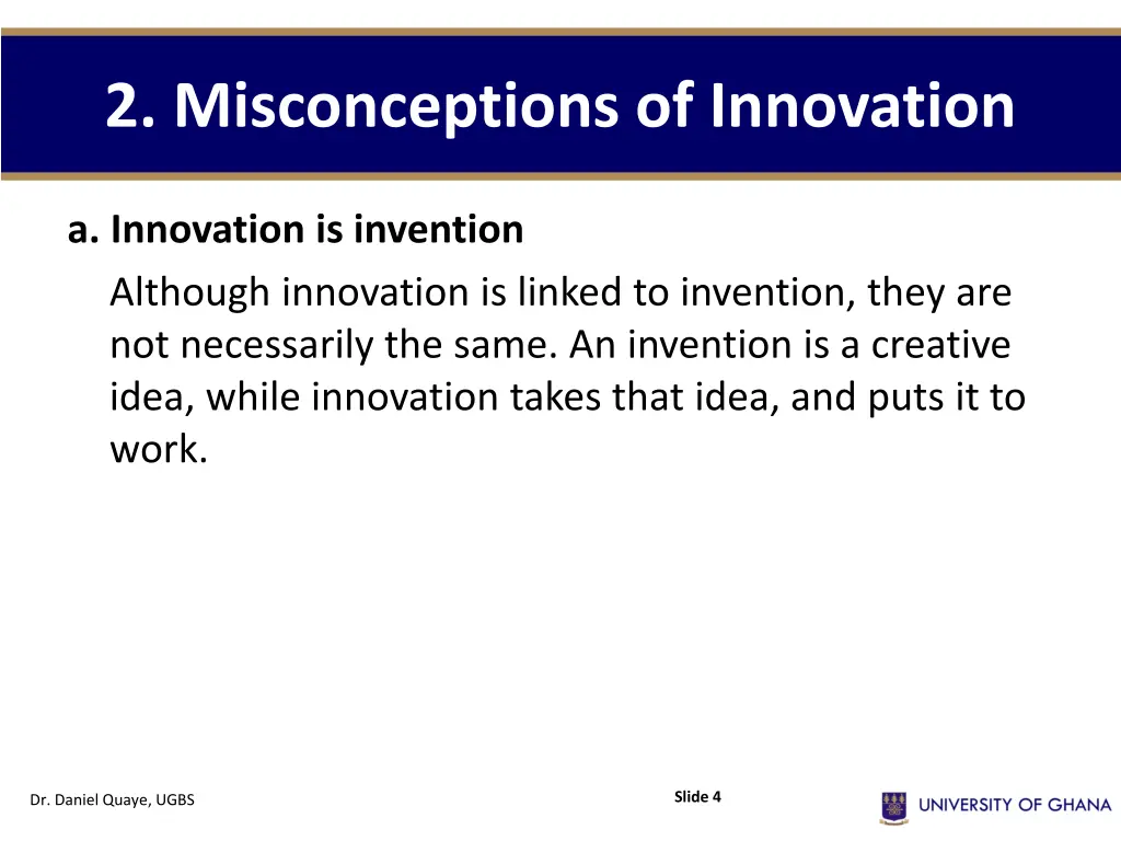 2 misconceptions of innovation