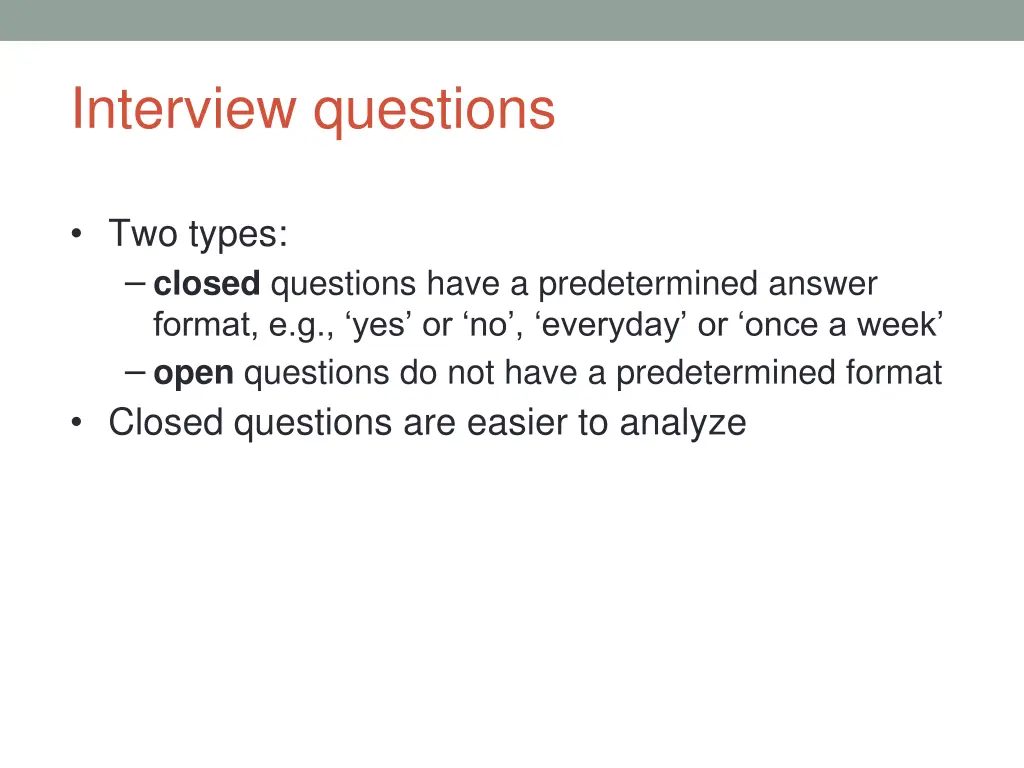 interview questions