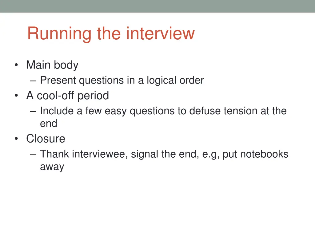 running the interview 1