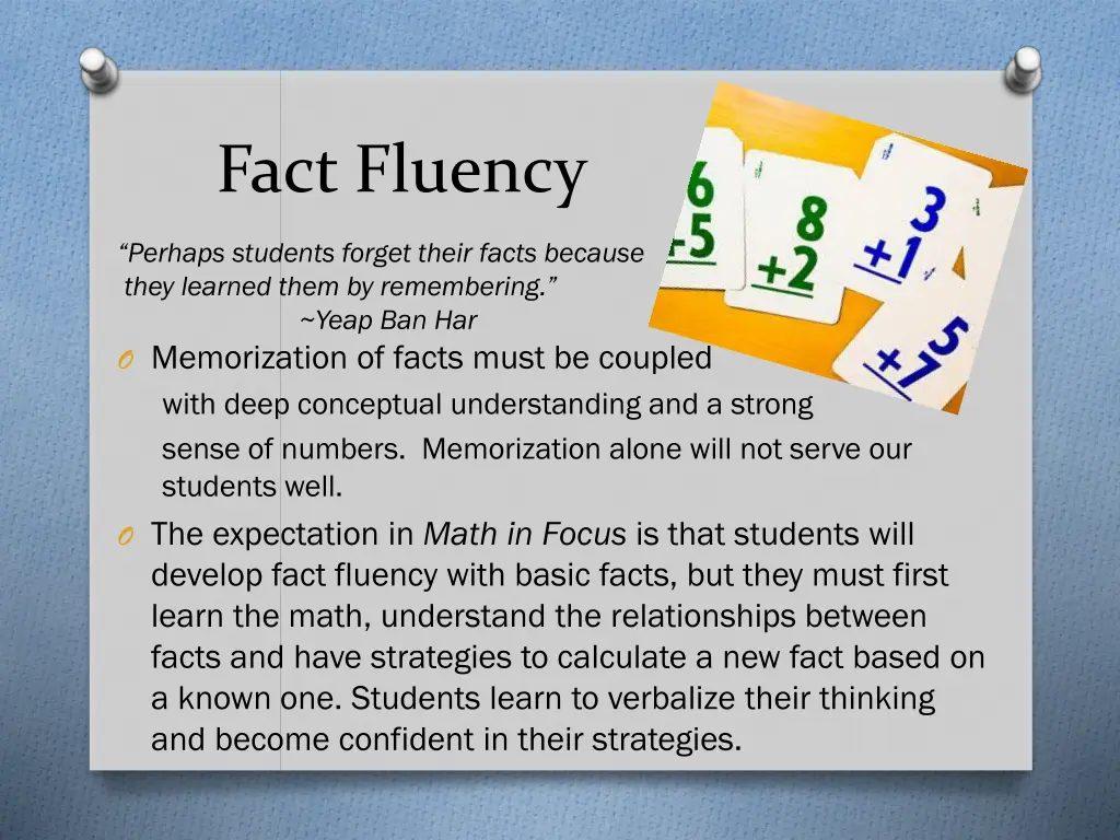 fact fluency