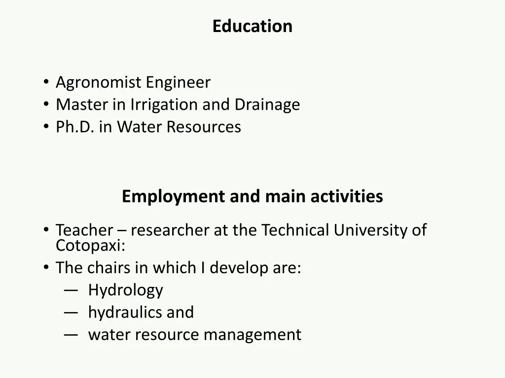 education