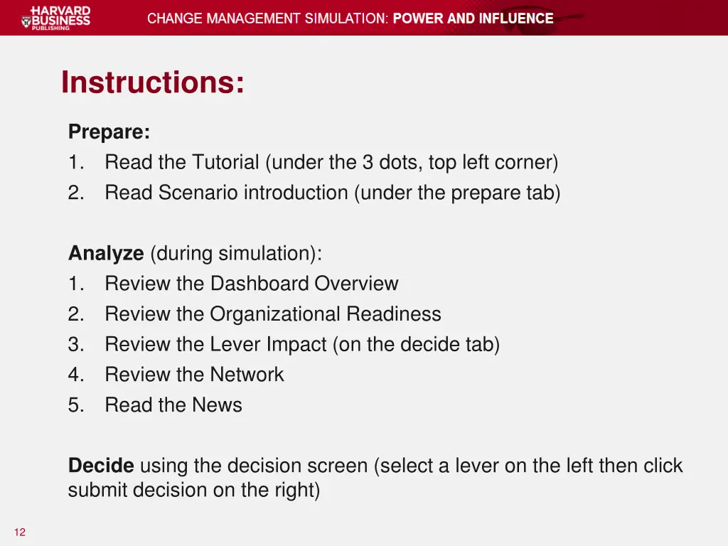 instructions