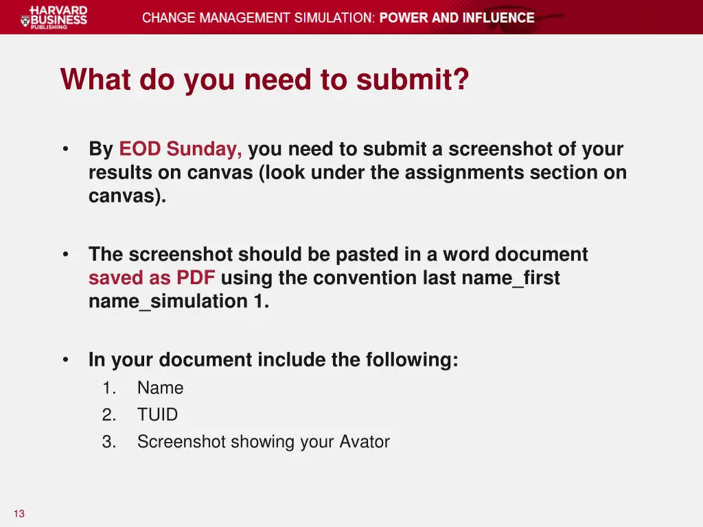 what do you need to submit