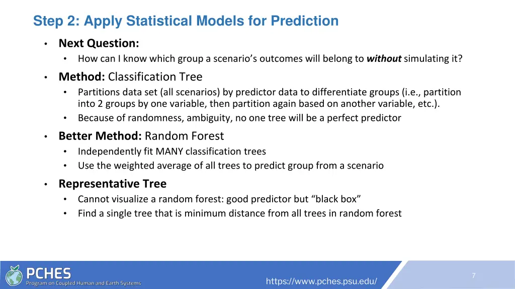 step 2 apply statistical models for prediction
