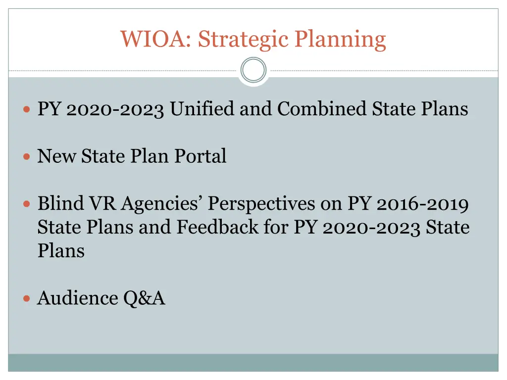 wioa strategic planning
