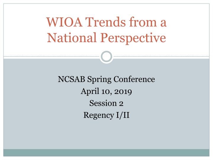 wioa trends from a national perspective