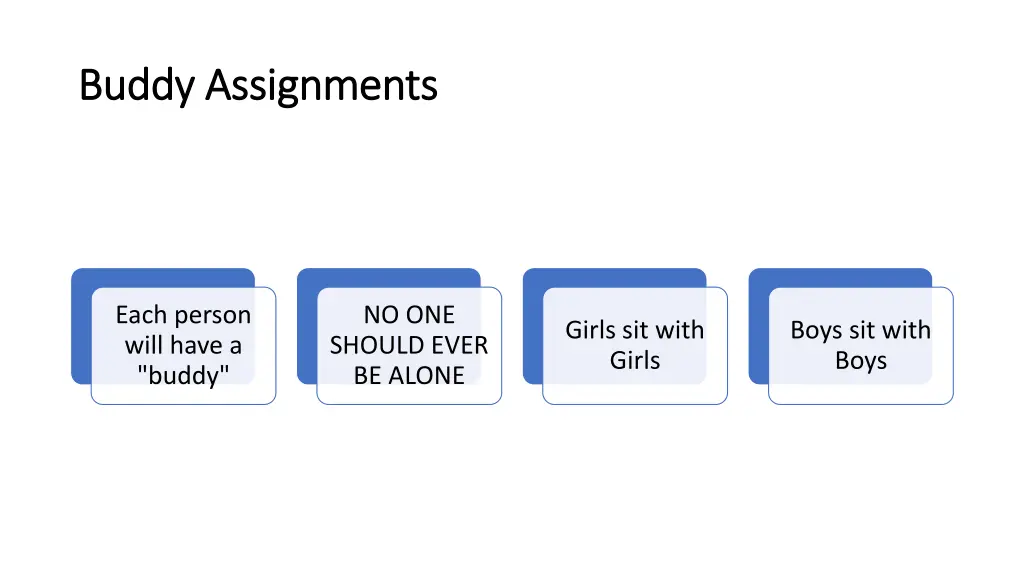 buddy assignments buddy assignments