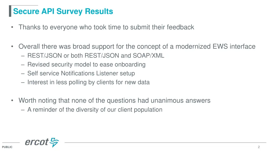 secure api survey results