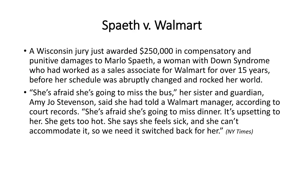 spaeth v walmart spaeth v walmart