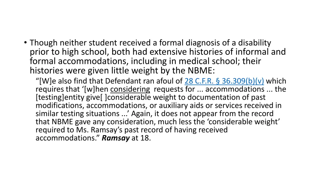 though neither student received a formal