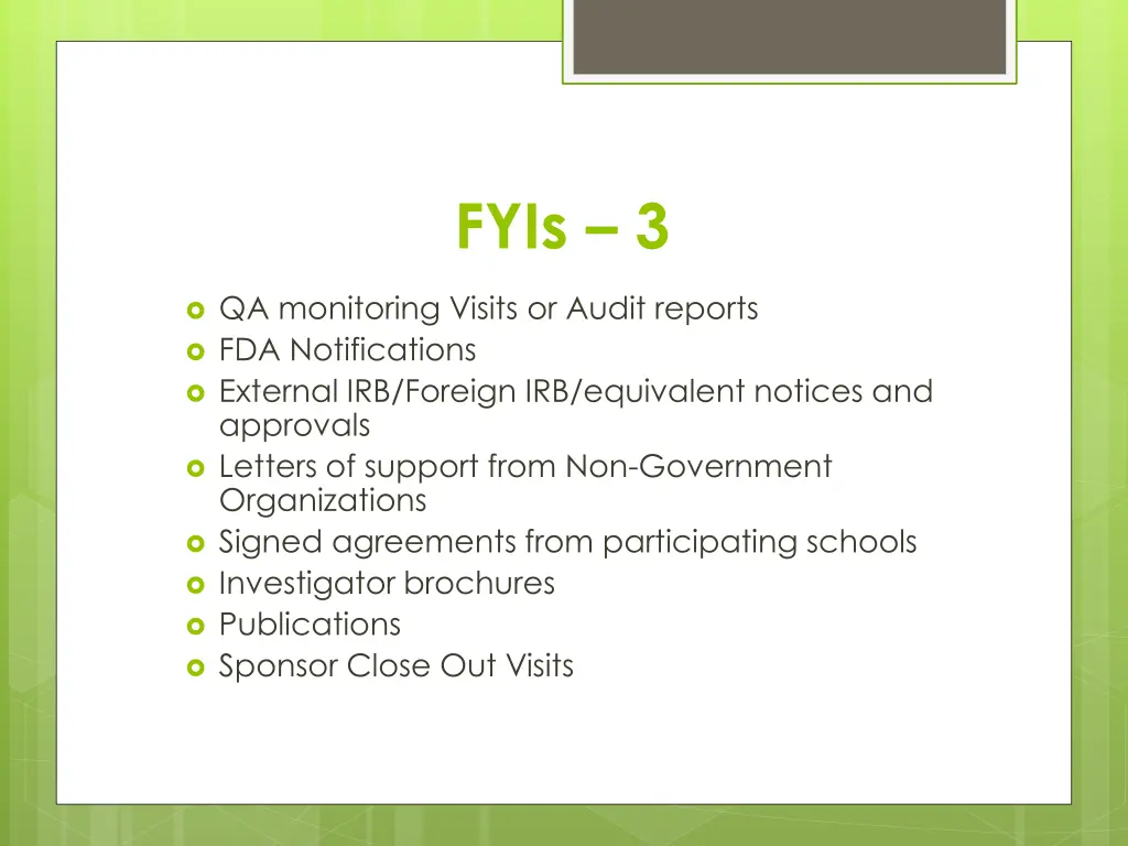 fyis 3