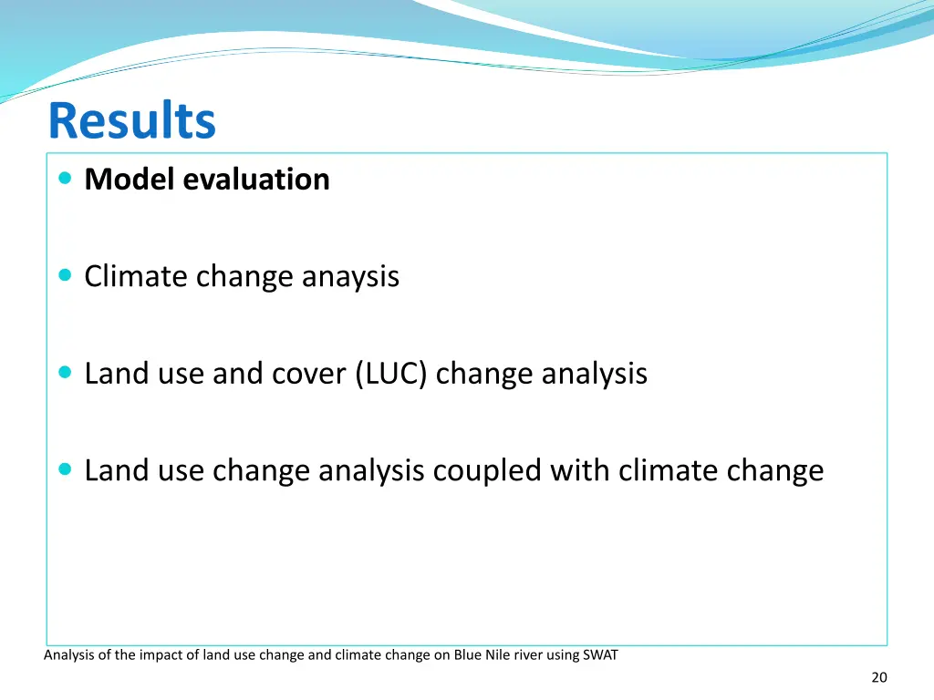 results model evaluation